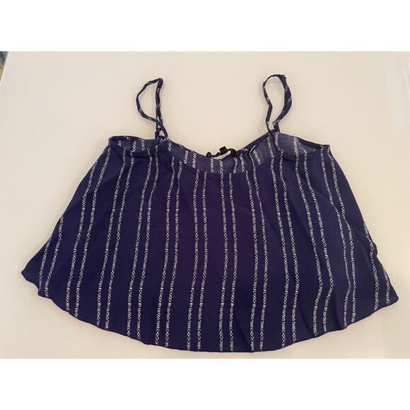 Olivaceous Cropped Swing Tank Top Blue Size S Rayon Adjust Straps - Picture 1 of 4